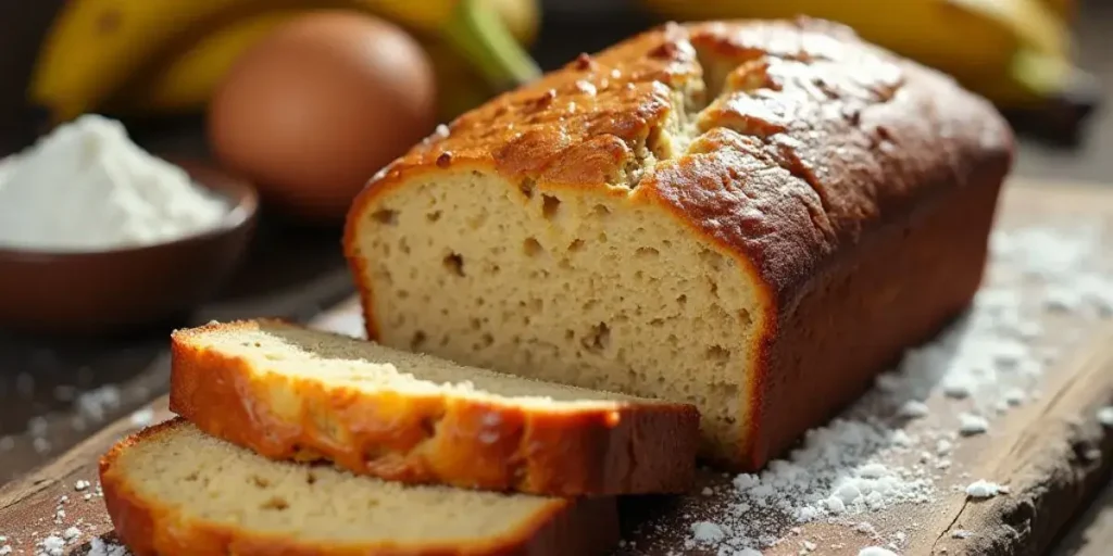 ingredients to  make Easy Banana Bread for Breakfast