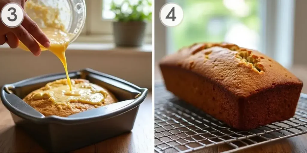 step by step to make Easy Banana Bread for Breakfast