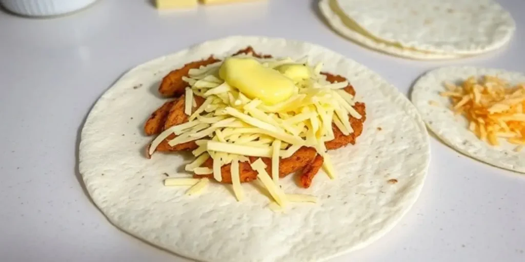 Cheesy Garlic Chicken Wraps 4