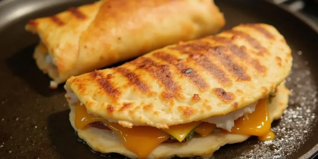 Cheesy Garlic Chicken Wraps