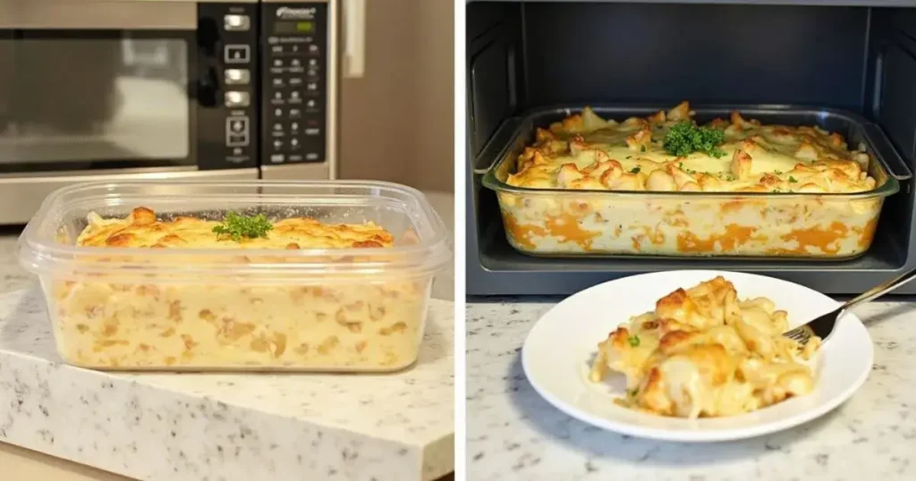 Creamy French Onion Chicken Pasta Bake