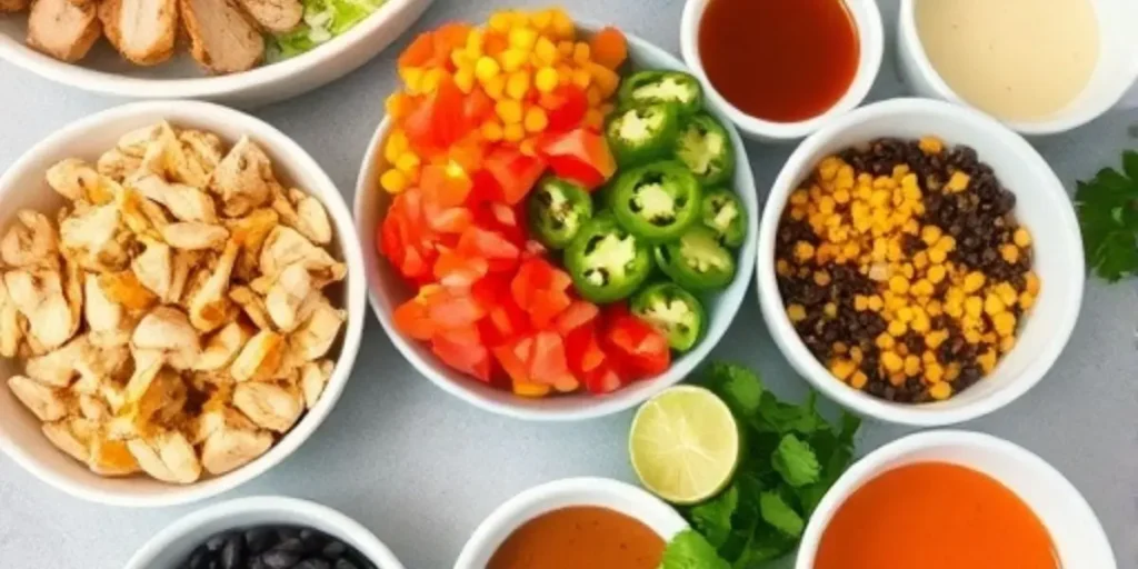 Ingredients to make easy Taco Salad for dinner 