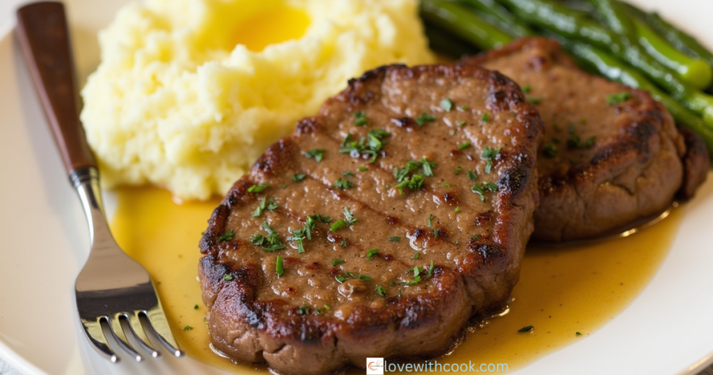 Easy Garlic Butter Steak with Mashed Potatoes for Valentine’s