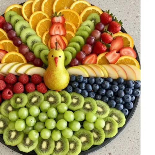 Festive Thanksgiving Turkey Fruit Platter Recipe